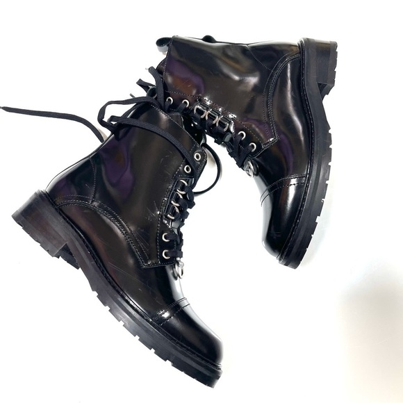 ALLSAINTS Lira boots Size 37 US 7 Black patent leather - Picture 8 of 14